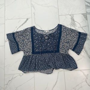 Paisley blue blouse
